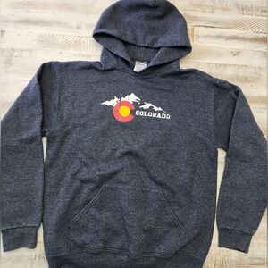 Colorado Hoodie Navy Heather Kids L